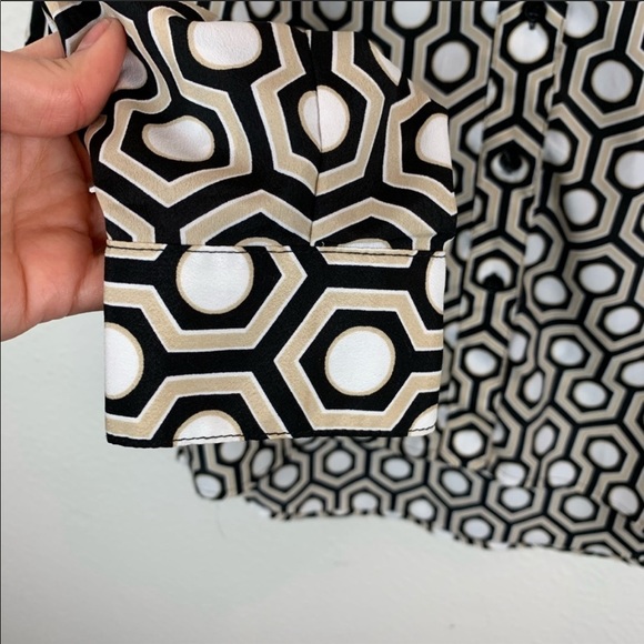 Michael Kors Geometric Button Down Top XS - Picture 2 of 7